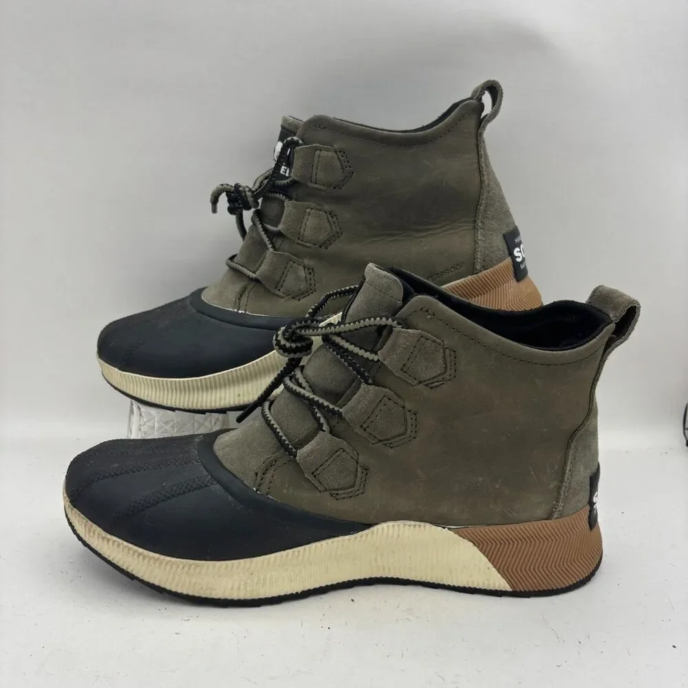 Sorel Out N About III Classic Waterproof Boots Women's 9.5 Stone Green NL4431